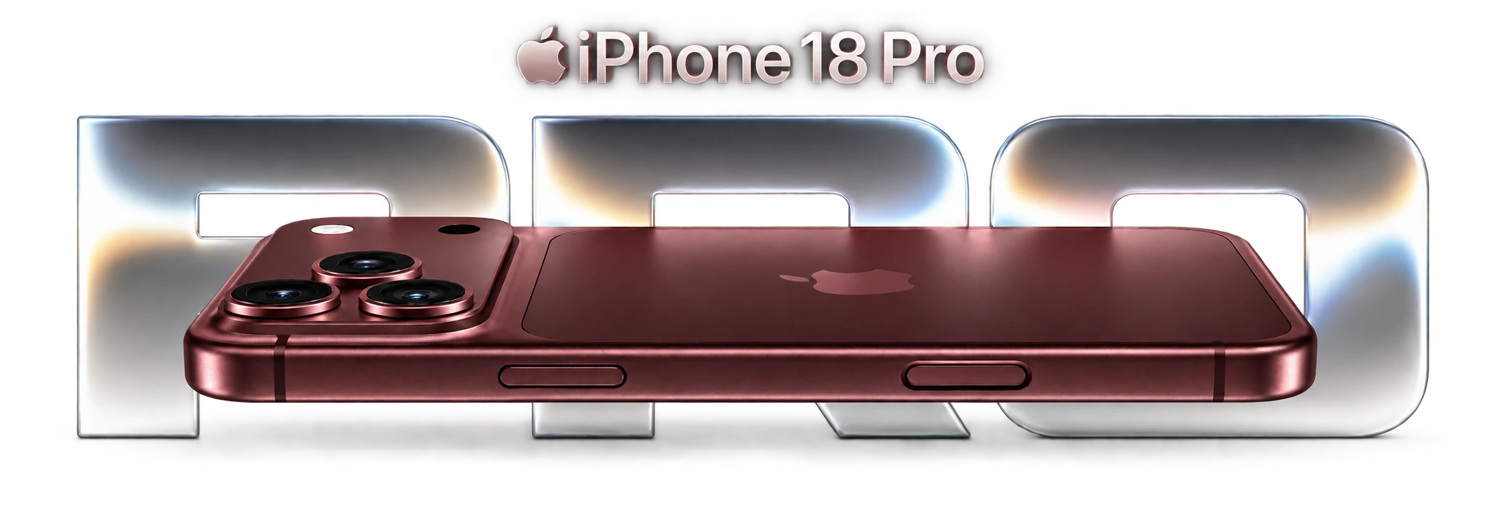 iPhone 18 Pro in burgundy