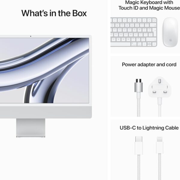 Apple iMac 24-inch M3 8C/10C 16GB RAM 1TB Silver -International Version with Free 12 Months Savvy’s Club Membership