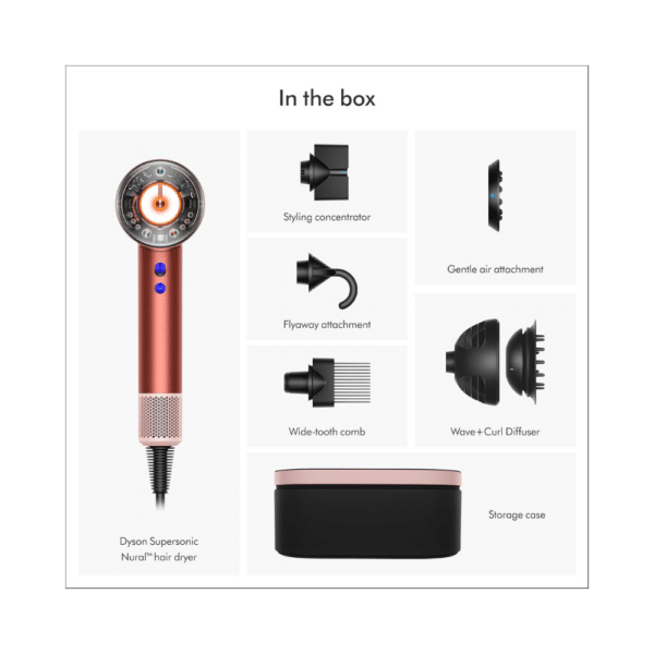 Dyson Special edition Supersonic Nural hair dryer in Strawberry bronze and blush pink - Image 4