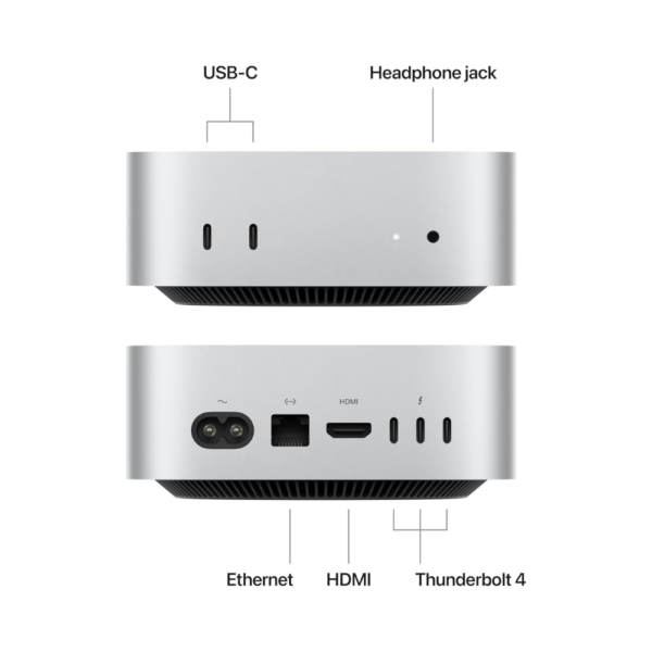 Apple Mac Mini M4 Chip 16GB RAM & 256GB SSD - Silver