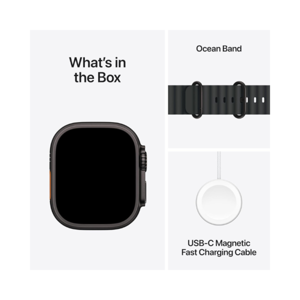 Apple Watch Ultra 3 GPS + Cellular, 49mm Black Titanium Case with Black Ocean Band