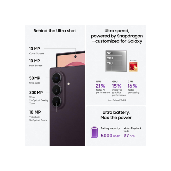 Samsung Galaxy Z Fold8 Ultra 5G AI Smartphone – TDRA UAE Version